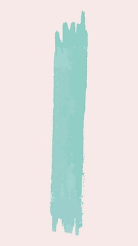 Cute pastel blue ink brush stroke in pink background