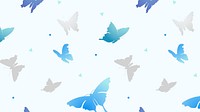 Butterfly desktop wallpaper, blue beautiful pattern background