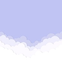 Cloud illustration, 3d design on purple background vector