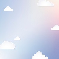Cloud illustration, 3d design, purple background vector