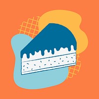 Cheesecake bakery & cafe funky illustration