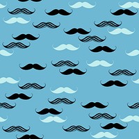 Mustache seamless pattern background vector