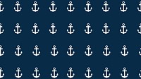 Anchor pattern desktop wallpaper, HD summer background vector