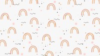 Rainbow pattern desktop wallpaper, cute doodle background