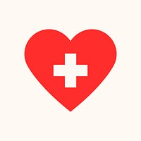 Healthy heart, red simple icon