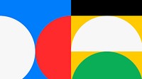 Bauhaus desktop wallpaper, colorful primary color vector background