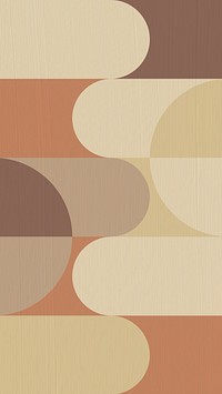 Bauhaus phone wallpaper, brown earth tone background