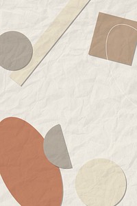 Abstract memphis background, earth tone geometric shapes