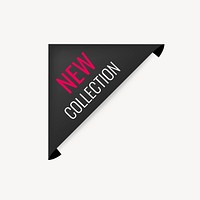 Shopping label sticker, new collection clipart vector