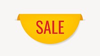 Sale banner sticker, blank psd shopping clipart