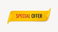 Shopping banner sticker, special offer clipart vector