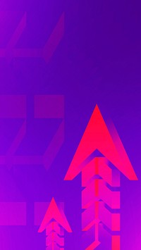 Arrow mobile wallpaper, purple border, abstract gradient background