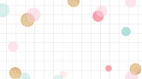 Celebration computer wallpaper, cute pastel with grid pattern design vector
