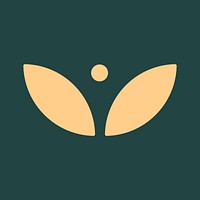 Leaf icon, natural product symbol flat design vector illustration