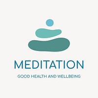Spa logo, business branding design, meditation text