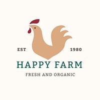 Cafe logo, food business template for branding design vector
