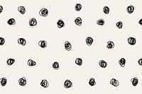 Polka dot pattern background, ink doodle, minimal design