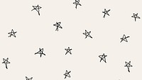 Computer wallpaper, star doodle pattern design vector