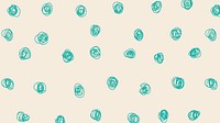 Polka dot pattern desktop wallpaper, green doodle, aesthetic background