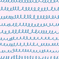 Doodle background, blue spiral pattern design