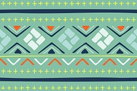 Pattern background, tribal aztec design, green geometric style