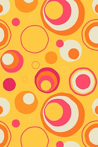 70s background, abstract circle design vector