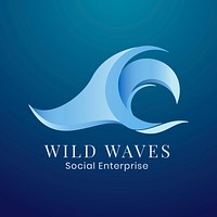 Creative sea logo template, water illustration for business vector