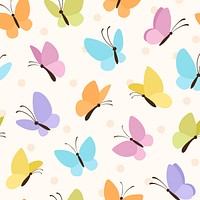 Colorful butterfly pattern, cute background