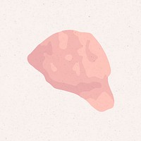 Pink stone shape, abstract Memphis element 