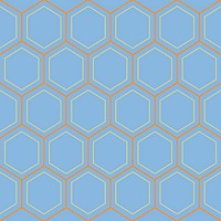 Blue pattern background, abstract geometric design vector