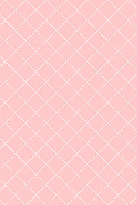 Cute pink background, grid pattern, pastel minimal design vector