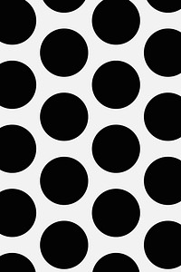 Gray background, polka dot pattern in black simple design vector