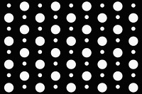 Polka dot pattern background, black cute design