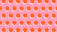 Pink desktop wallpaper, polka dot pattern in cute colorful design