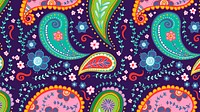 Paisley desktop wallpaper, colorful pattern, abstract illustration