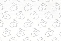 Rabbit pattern white background, seamless line art design