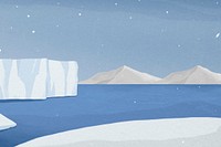 North pole background, Winter aesthetic illustration