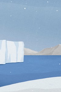 North pole background, Winter aesthetic illustration