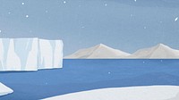 North pole HD wallpaper, Winter aesthetic illustration psd