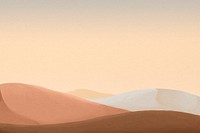 Desert landscape background, mountains border psd