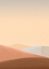 Desert landscape background, mountains border psd