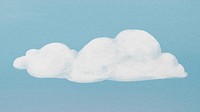 Aesthetic cloud, watercolor, weather illustration psd