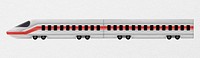 High-speed rail, transportation illustration psd