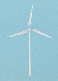 Wind turbine, environment watercolor illustration