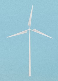 Wind turbine, environment watercolor illustration psd