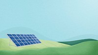 Solar energy desktop wallpaper, environment, renewable power background psd