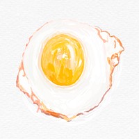 Food sunny side up psd watercolor illustration