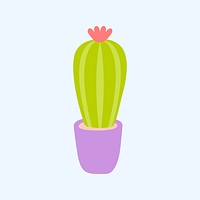 Cute cactus in pot sticker