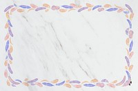 Boho frame pastel bead pattern marble background