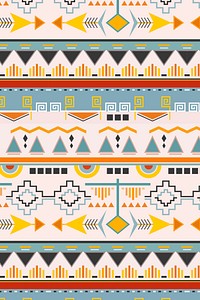 Tribal pattern background, seamless ethnic vector, pastel design